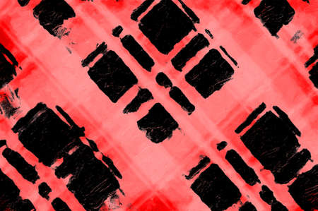 Red Black White Aged Grunge Wall Background. Old Weathered Peeled Painted Plaster Backdrop. Reddish Abstract Antique Cracked Stain Texture Background. Damaged Retro Stucco Scratched Patternの写真素材