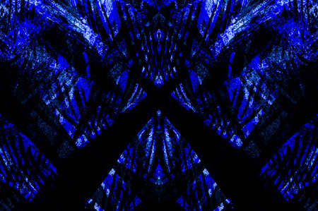 Blue Black White Aged Grunge Wall Background. Navy Old Weathered Peeled Painted Plaster Backdrop. Abstract Antique Cracked Stain Texture Background. Damaged Retro Stucco Scratched Patternの写真素材