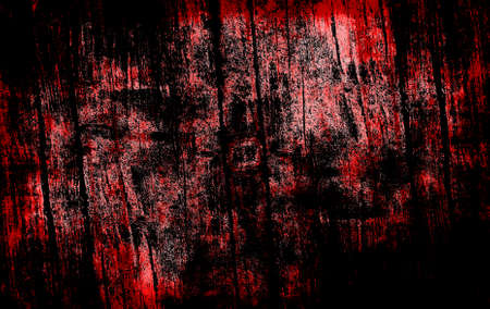 Red Black White Aged Grunge Wall Background. Old Weathered Peeled Painted Plaster Backdrop. Reddish Abstract Antique Cracked Stain Texture Background. Damaged Retro Stucco Scratched Patternの写真素材