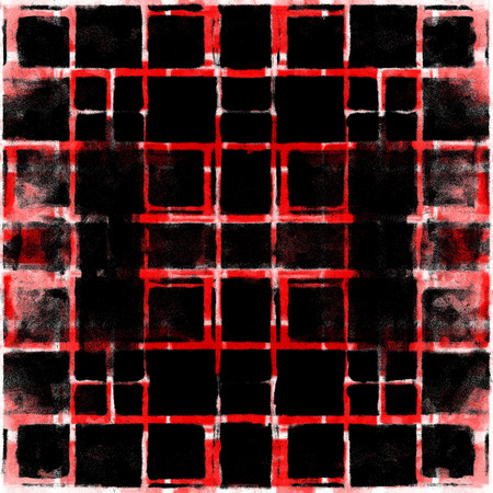 Red Black White Aged Grunge Wall Background. Old Weathered Peeled Painted Plaster Backdrop. Reddish Abstract Antique Cracked Stain Texture Background. Damaged Retro Stucco Scratched Patternの写真素材