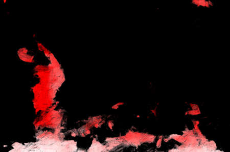 Red Black White Aged Grunge Wall Background. Old Weathered Peeled Painted Plaster Backdrop. Reddish Abstract Antique Cracked Stain Texture Background. Damaged Retro Stucco Scratched Patternの写真素材