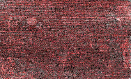 Red Black White Aged Grunge Wall Background. Old Weathered Peeled Painted Plaster Backdrop. Reddish Abstract Antique Cracked Stain Texture Background. Damaged Retro Stucco Scratched Patternの写真素材