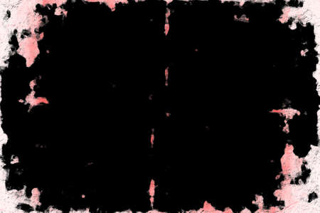 Red Black White Aged Grunge Wall Background. Old Weathered Peeled Painted Plaster Backdrop. Reddish Abstract Antique Cracked Stain Texture Background. Damaged Retro Stucco Scratched Patternの写真素材