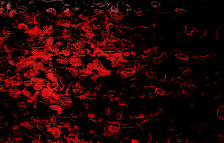 Red Black White Aged Grunge Wall Background. Old Weathered Peeled Painted Plaster Backdrop. Reddish Abstract Antique Cracked Stain Texture Background. Damaged Retro Stucco Scratched Patternの写真素材