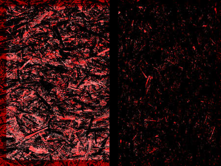 Red Black White Aged Grunge Wall Background. Old Weathered Peeled Painted Plaster Backdrop. Reddish Abstract Antique Cracked Stain Texture Background. Damaged Retro Stucco Scratched Patternの写真素材