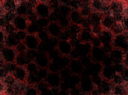 Red Black White Aged Grunge Wall Background. Old Weathered Peeled Painted Plaster Backdrop. Reddish Abstract Antique Cracked Stain Texture Background. Damaged Retro Stucco Scratched Patternの写真素材