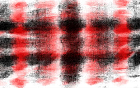 Red Black White Aged Grunge Wall Background. Old Weathered Peeled Painted Plaster Backdrop. Reddish...