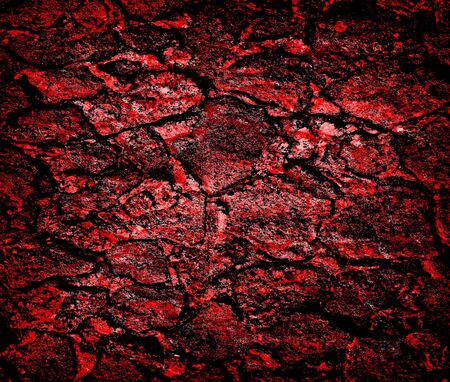 Red Black White Aged Grunge Wall Background. Old Weathered Peeled Painted Plaster Backdrop. Reddish Abstract Antique Cracked Stain Texture Background. Damaged Retro Stucco Scratched Patternの写真素材