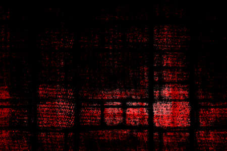 Red Black White Aged Grunge Wall Background. Old Weathered Peeled Painted Plaster Backdrop. Reddish Abstract Antique Cracked Stain Texture Background. Damaged Retro Stucco Scratched Patternの写真素材