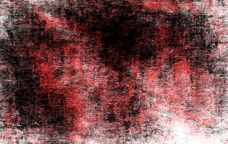 Red Black White Aged Grunge Wall Background. Old Weathered Peeled Painted Plaster Backdrop. Reddish...