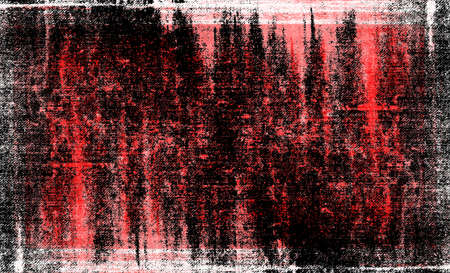 Red Black White Aged Grunge Wall Background. Old Weathered Peeled Painted Plaster Backdrop. Reddish...