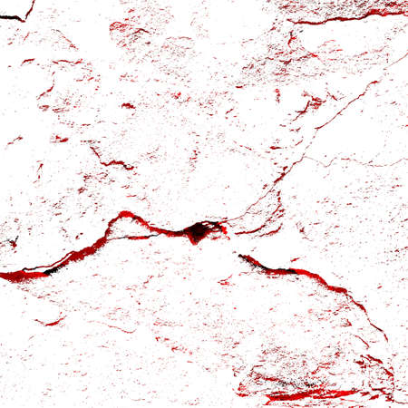 Red Black White Aged Grunge Wall Background. Old Weathered Peeled Painted Plaster Backdrop. Reddish Abstract Antique Cracked Stain Texture Background. Damaged Retro Stucco Scratched Patternの写真素材