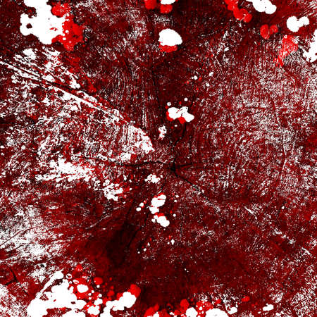 Red Black White Aged Grunge Wall Background. Old Weathered Peeled Painted Plaster Backdrop. Reddish Abstract Antique Cracked Stain Texture Background. Damaged Retro Stucco Scratched Patternの写真素材