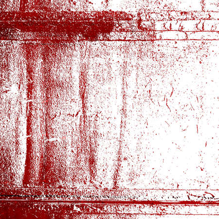 Red Black White Aged Grunge Wall Background. Old Weathered Peeled Painted Plaster Backdrop. Reddish...