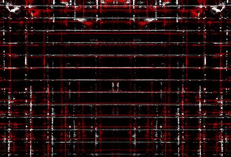 Red Black White Aged Grunge Wall Background. Old Weathered Peeled Painted Plaster Backdrop. Reddish...