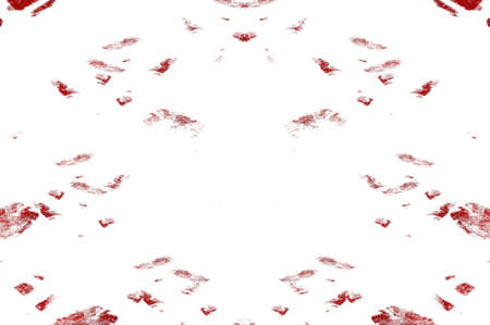 Red Black White Aged Grunge Wall Background. Old Weathered Peeled Painted Plaster Backdrop. Reddish Abstract Antique Cracked Stain Texture Background. Damaged Retro Stucco Scratched Patternの写真素材