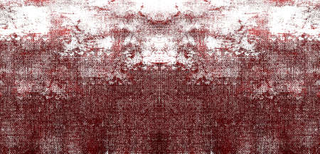 Red Black White Aged Grunge Wall Background. Old Weathered Peeled Painted Plaster Backdrop. Reddish...