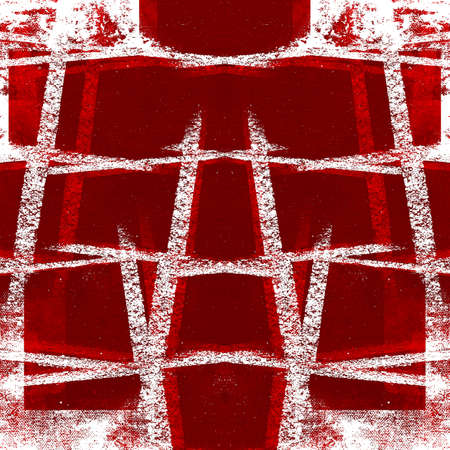 Red Black White Aged Grunge Wall Background. Old Weathered Peeled Painted Plaster Backdrop. Reddish Abstract Antique Cracked Stain Texture Background. Damaged Retro Stucco Scratched Patternの写真素材