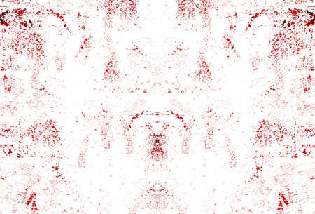 Red Black White Aged Grunge Wall Background. Old Weathered Peeled Painted Plaster Backdrop. Reddish...