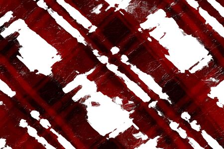 Red Black White Aged Grunge Wall Background. Old Weathered Peeled Painted Plaster Backdrop. Reddish...