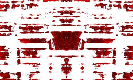 Red Black White Aged Grunge Wall Background. Old Weathered Peeled Painted Plaster Backdrop. Reddish Abstract Antique Cracked Stain Texture Background. Damaged Retro Stucco Scratched Patternの写真素材