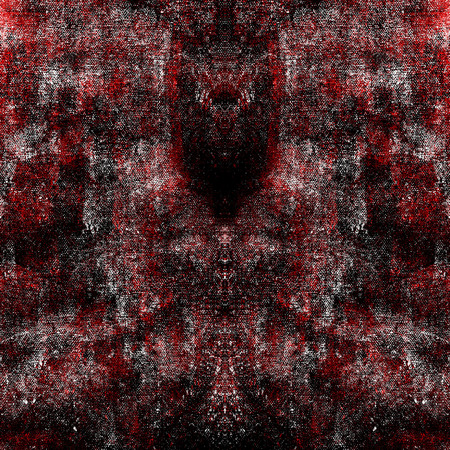Red Black White Aged Grunge Wall Background. Old Weathered Peeled Painted Plaster Backdrop. Reddish Abstract Antique Cracked Stain Texture Background. Damaged Retro Stucco Scratched Patternの写真素材
