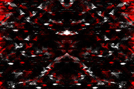 Red Black White Aged Grunge Wall Background. Old Weathered Peeled Painted Plaster Backdrop. Reddish Abstract Antique Cracked Stain Texture Background. Damaged Retro Stucco Scratched Patternの写真素材