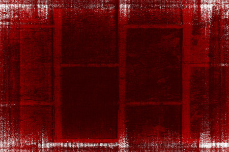 Red Black White Aged Grunge Wall Background. Old Weathered Peeled Painted Plaster Backdrop. Reddish...