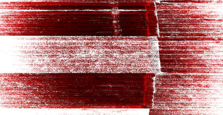 Red Black White Aged Grunge Wall Background. Old Weathered Peeled Painted Plaster Backdrop. Reddish Abstract Antique Cracked Stain Texture Background. Damaged Retro Stucco Scratched Patternの写真素材