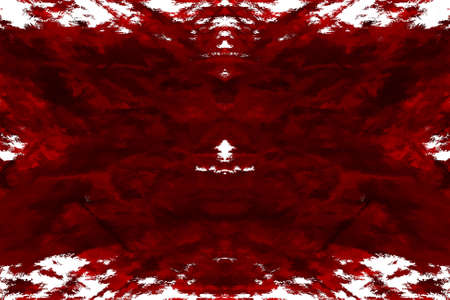 Red Black White Aged Grunge Wall Background. Old Weathered Peeled Painted Plaster Backdrop. Reddish Abstract Antique Cracked Stain Texture Background. Damaged Retro Stucco Scratched Patternの写真素材