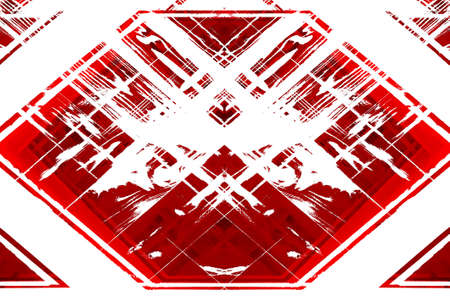 Red Black White Aged Grunge Wall Background. Old Weathered Peeled Painted Plaster Backdrop. Reddish...