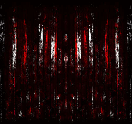 Red Black White Aged Grunge Wall Background. Old Weathered Peeled Painted Plaster Backdrop. Reddish Abstract Antique Cracked Stain Texture Background. Damaged Retro Stucco Scratched Patternの写真素材