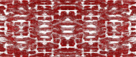 Red Black White Aged Grunge Wall Background. Old Weathered Peeled Painted Plaster Backdrop. Reddish Abstract Antique Cracked Stain Texture Background. Damaged Retro Stucco Scratched Patternの写真素材