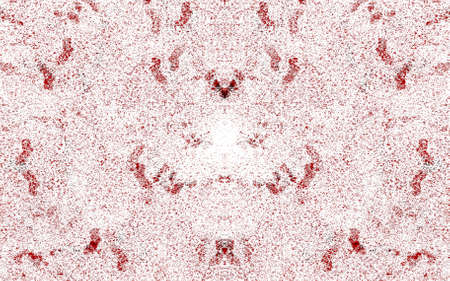 Red Black White Aged Grunge Wall Background. Old Weathered Peeled Painted Plaster Backdrop. Reddish Abstract Antique Cracked Stain Texture Background. Damaged Retro Stucco Scratched Patternの写真素材