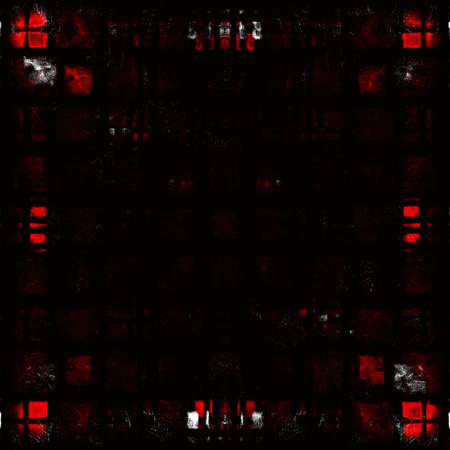 Red Black White Aged Grunge Wall Background. Old Weathered Peeled Painted Plaster Backdrop. Reddish Abstract Antique Cracked Stain Texture Background. Damaged Retro Stucco Scratched Patternの写真素材