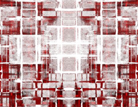 Red Black White Aged Grunge Wall Background. Old Weathered Peeled Painted Plaster Backdrop. Reddish...