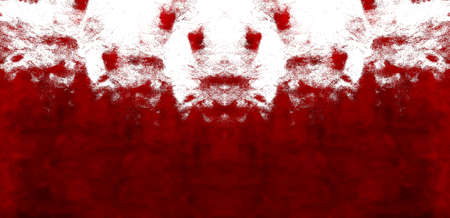 Red Black White Aged Grunge Wall Background. Old Weathered Peeled Painted Plaster Backdrop. Reddish Abstract Antique Cracked Stain Texture Background. Damaged Retro Stucco Scratched Patternの写真素材