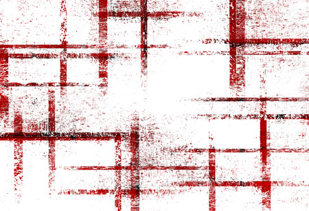Red Black White Aged Grunge Wall Background. Old Weathered Peeled Painted Plaster Backdrop. Reddish...