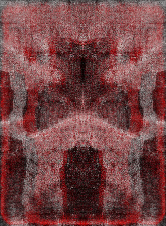 Red Black White Aged Grunge Wall Background. Old Weathered Peeled Painted Plaster Backdrop. Reddish Abstract Antique Cracked Stain Texture Background. Damaged Retro Stucco Scratched Patternの写真素材