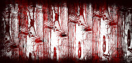 Red Black White Aged Grunge Wall Background. Old Weathered Peeled Painted Plaster Backdrop. Reddish Abstract Antique Cracked Stain Texture Background. Damaged Retro Stucco Scratched Patternの写真素材