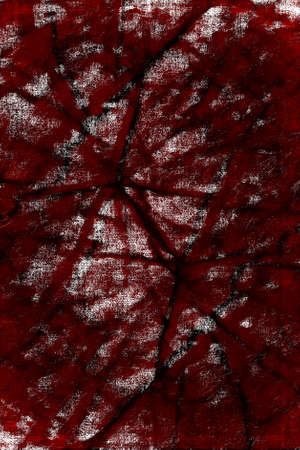 Red Black White Aged Grunge Wall Background. Old Weathered Peeled Painted Plaster Backdrop. Reddish Abstract Antique Cracked Stain Texture Background. Damaged Retro Stucco Scratched Patternの写真素材