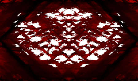 Red Black White Aged Grunge Wall Background. Old Weathered Peeled Painted Plaster Backdrop. Reddish...