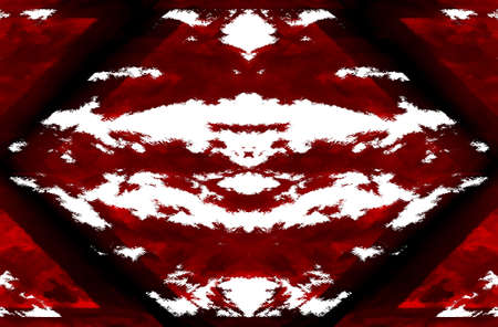 Red Black White Aged Grunge Wall Background. Old Weathered Peeled Painted Plaster Backdrop. Reddish...