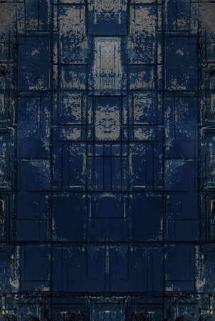 Old Color Grunge Painted Plaster Stucco Wall Vintage Weathered Frame With Abstract Antique Cracked Scratched Texture And Retro Pattern. Empty Space For Image Or Text. Squareの写真素材