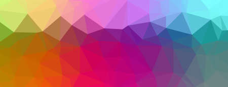 Abstract Low-Poly Triangular Modern Geometric Background. Colorful Polygonal Mosaic Pattern...
