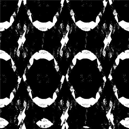 Grunge Black And White Urban Vector Texture Template. Dark Messy Dust Overlay Distress Background. Easy To Create Abstract Dotted, Scratched, Vintage Effect With Noise And Grain. Aging Design Elementのイラスト素材
