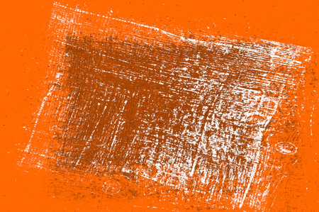 Orange Black White Aged Grunge Wall Background. Old Weathered Peeled Painted Plaster Backdrop. Reddish Abstract Antique Cracked Stain Texture Background. Damaged Retro Stuccoの写真素材
