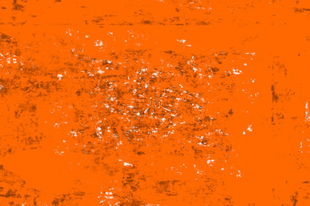 Orange Black White Aged Grunge Wall Background. Old Weathered Peeled Painted Plaster Backdrop. Reddish Abstract Antique Cracked Stain Texture Background. Damaged Retro Stuccoの写真素材