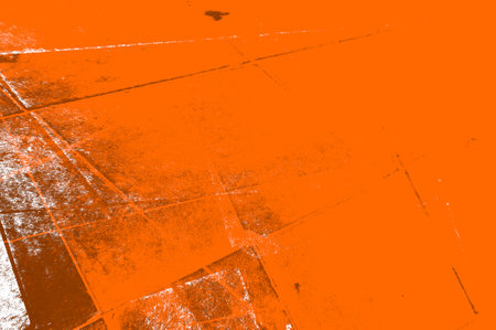 Orange Black White Aged Grunge Wall Background. Old Weathered Peeled Painted Plaster Backdrop. Reddish Abstract Antique Cracked Stain Texture Background. Damaged Retro Stuccoの写真素材
