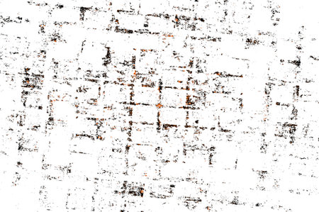 Orange Black White Aged Grunge Wall Background. Old Weathered Peeled Painted Plaster Backdrop. Reddish Abstract Antique Cracked Stain Texture Background. Damaged Retro Stuccoの写真素材